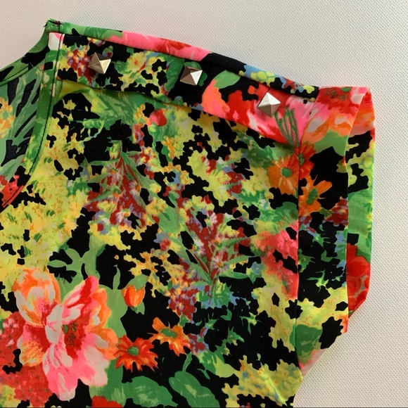 Soprano SS Blouse Floral Print Girls Sz M - Picture 2 of 10